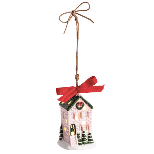 MUD PIE CHRISTMAS HOUSE LIGHT-UP ORNAMENT