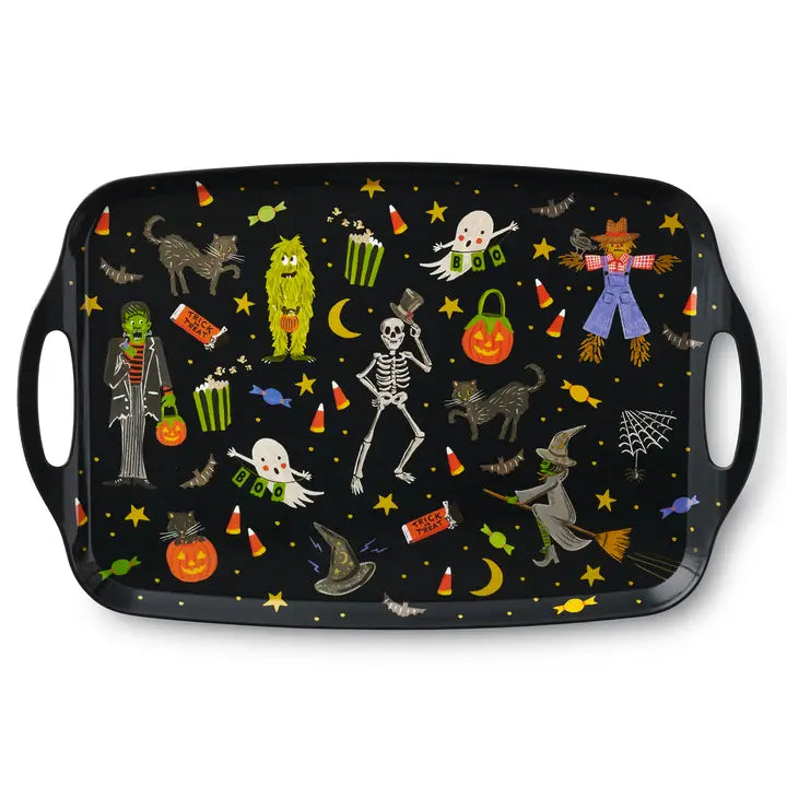 Rifle Paper Co. Halloween Parade Melamine Serving Platter with Handles