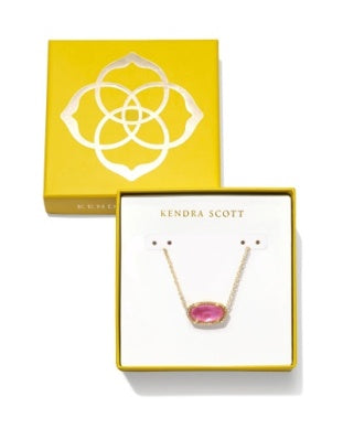 KENDRA SCOTT BOXED ELISA PENDANT NECKLACE GOLD AZALEA ILLUSION