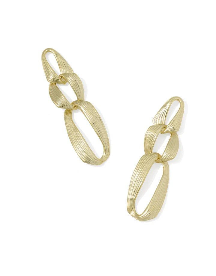 KENDRA SCOTT KIRA STATEMENT EARRINGS GOLD