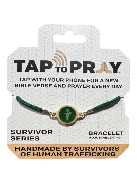 Versible Tap To Pray™ - Survivor Series Handmade Bracelets-Juniper + Cross