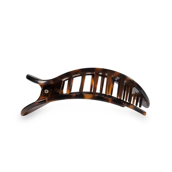 Teleties Round Flat Hair Clip | Small | Tortoise