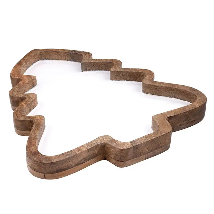 Santa Barbara Design Studio Wood + Enamel Tree Platter - Large