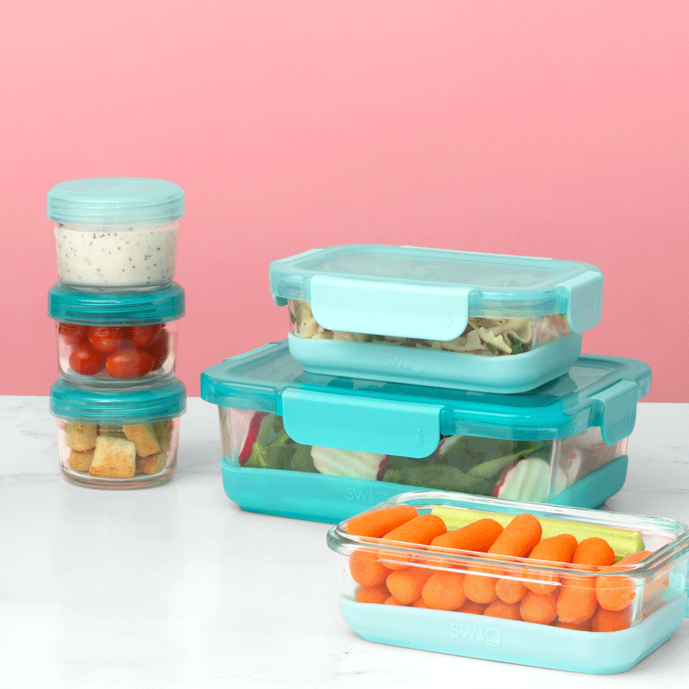 Swig Life Pink 3pc Glass Food Storage Set (Medium)