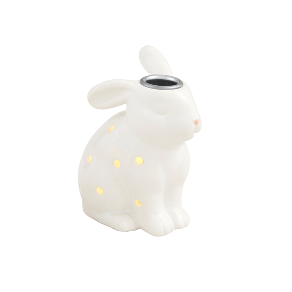 MUD PIE SMALL LIGHT-UP BUNNY TAPER HOLDER