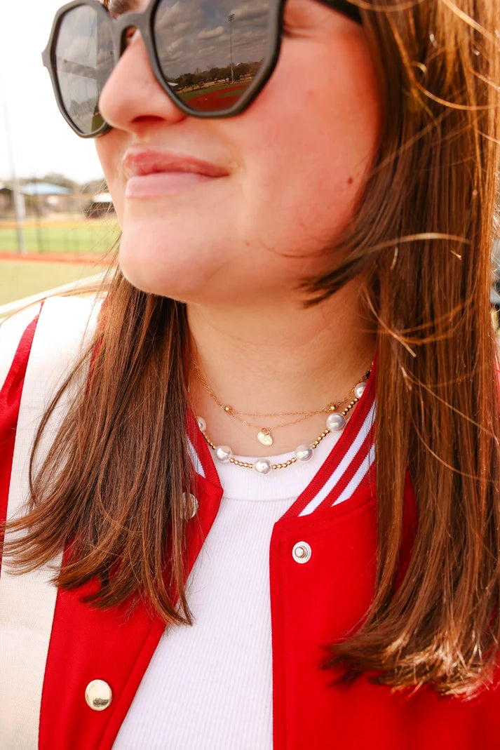 Beaded Blondes Georgia Logo Charm Necklace