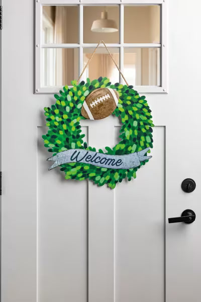 MUD PIE WELCOME TIN WREATH
