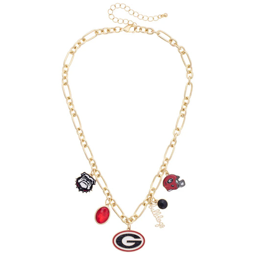 Canvas Style Georgia Bulldogs Gameday Charm Necklace