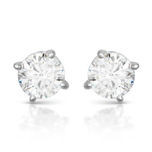 Amanda Blu .75 Carat Cz Stud Earrings - Silver