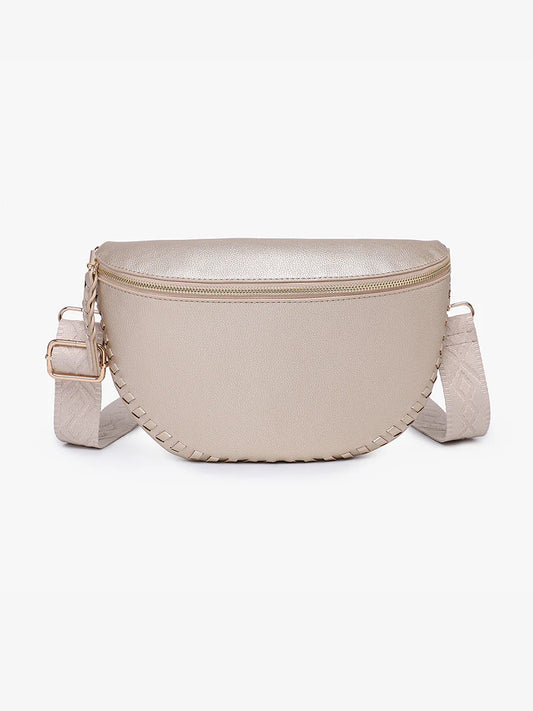 Jen & Co. Janae Vegan Crossbody/Sling Bag-Lt. Gold