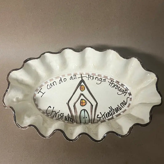 Heartfelt Traditions Oval Bowl ("I Can Do All Things")
