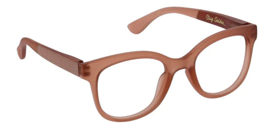 PEEPERS BROCADE BLUE LIGHT READERS - BLUSH/GOLDEN-+1.00