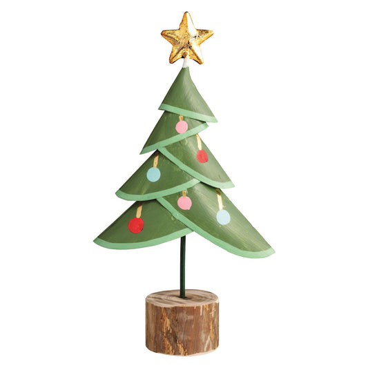MUD PIE MEDIUM METAL CHRISTMAS TREE SITTER