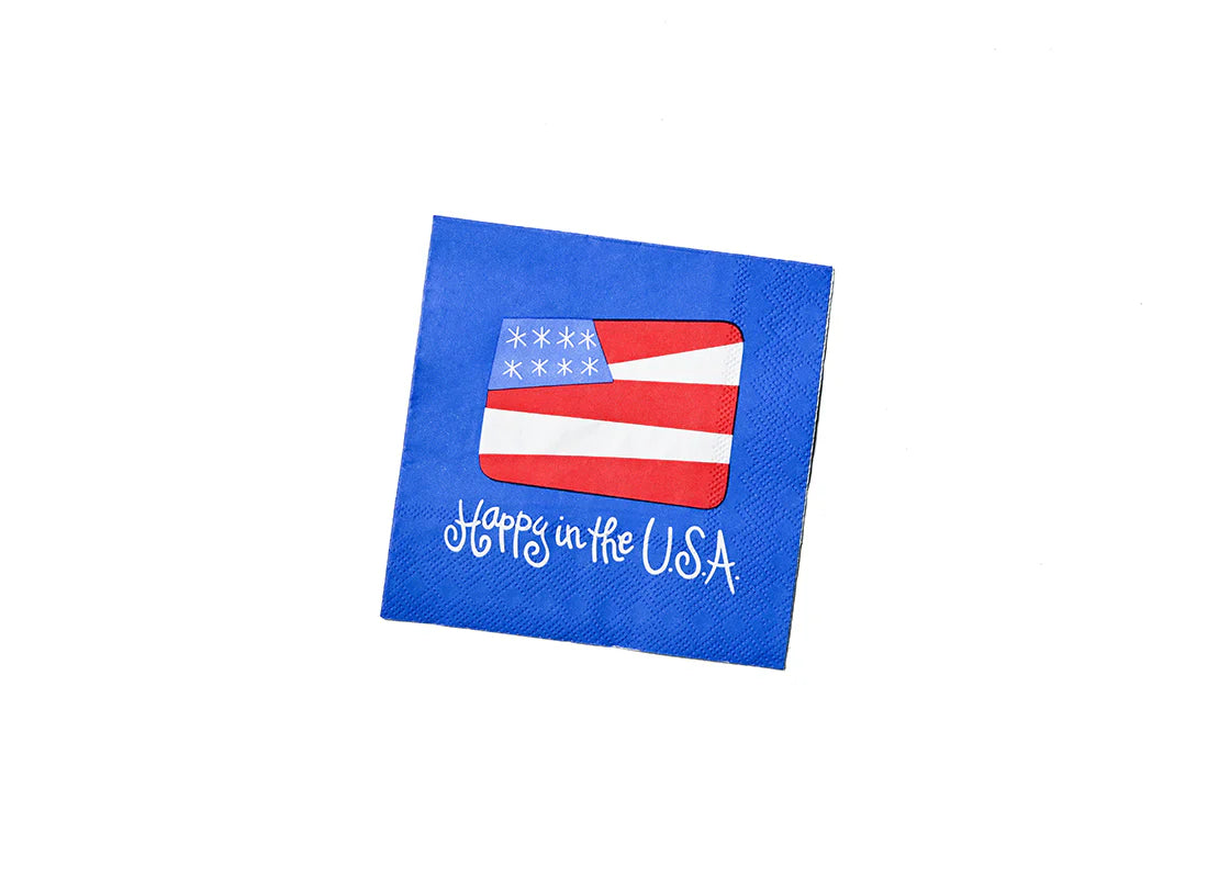 HAPPY EVERYTHING FLAG COCKTAIL NAPKINS SET OF 20