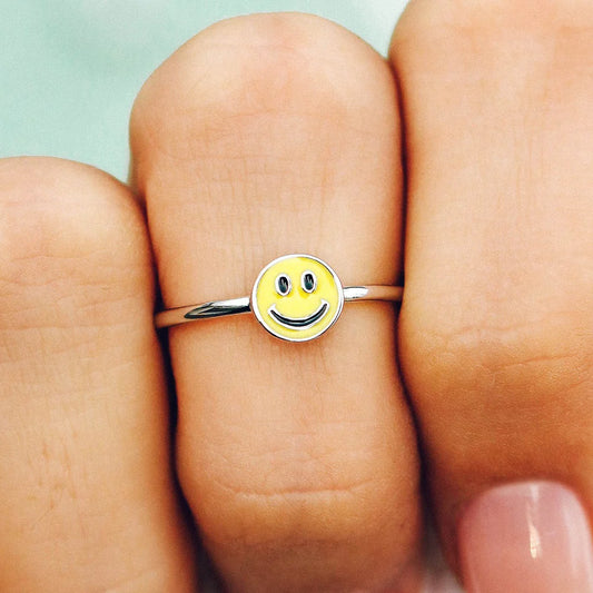 PURA VIDA HAPPY FACE RING