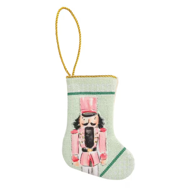 MUD PIE MINI GREEN NUTCRACKER STOCKING