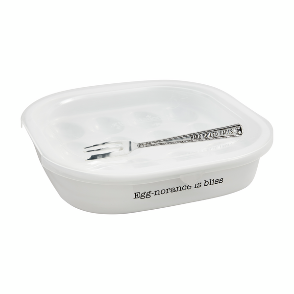 MUD PIE DEVILED EGG TRAY AND LID SET