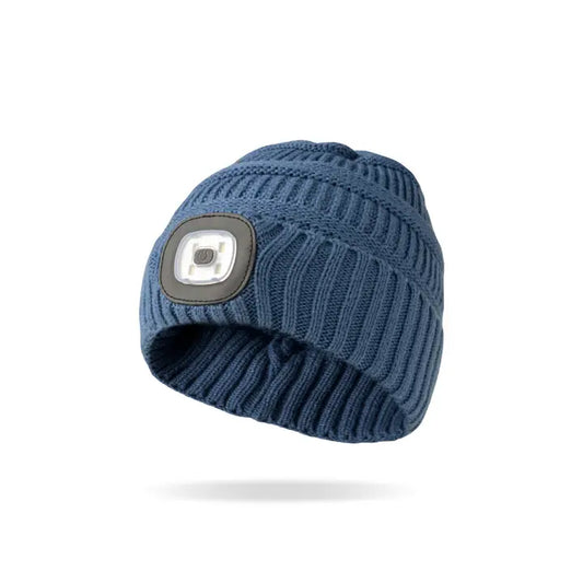 Night Scope Kid's Dakota Rechargeable Led Beanie-Blue