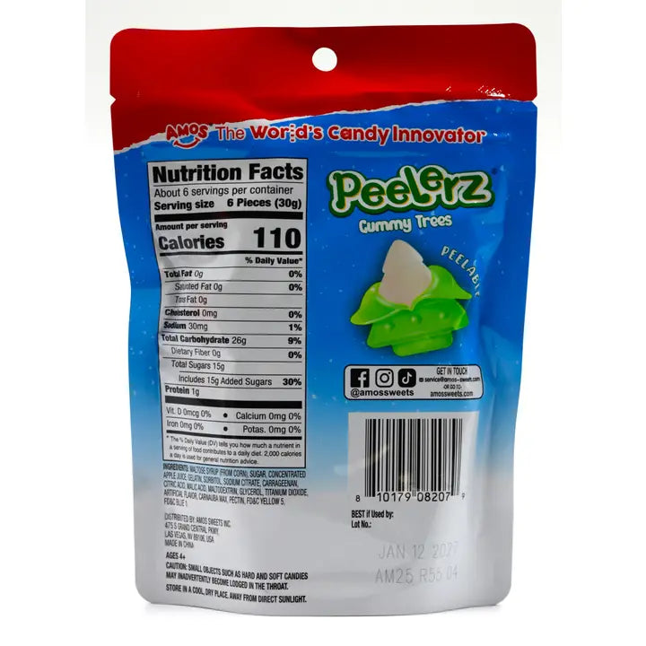 Amos Peelerz Holiday Gummy Tree, 6oz
