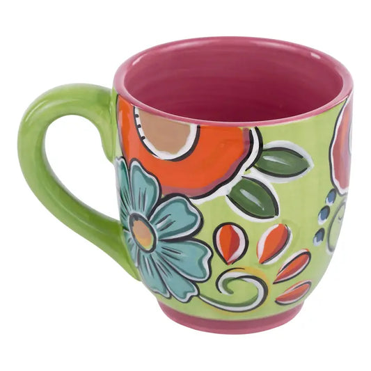Glory Haus Green Floral Mug