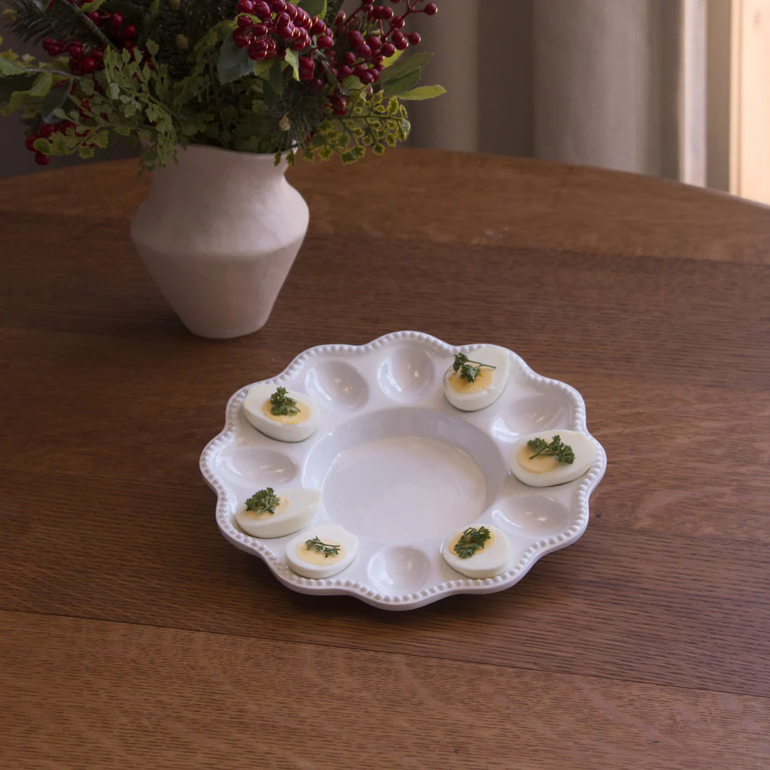 Beatriz Ball VIDA Alegria Deviled Egg Platter (White)