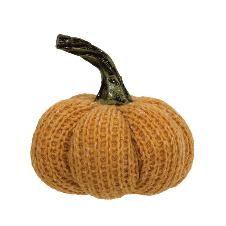 Bright Ideas Orange Knit Pumpkin Small