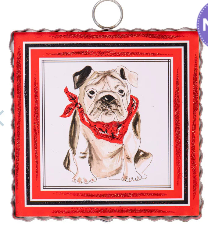 Mini Gallery Bulldog Ornament by The Round Top Collection