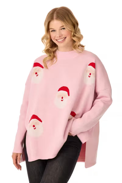 MUD PIE HOLIDAY JACQUARD ONE SIZE SWEATER