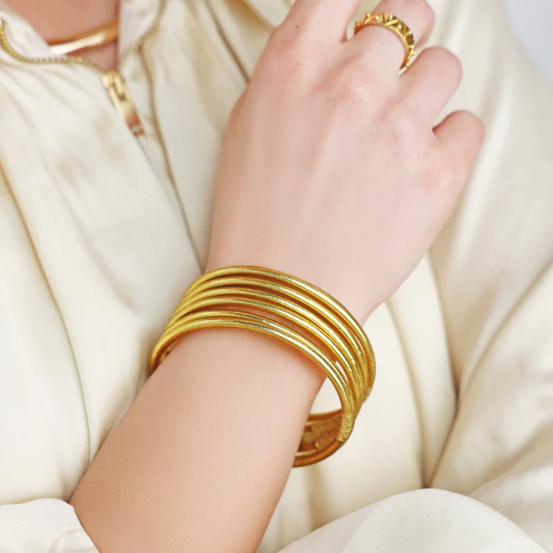 BUDHAGIRL AURA LUMINE ALL WEATHER BANGLES® (SET OF 6)