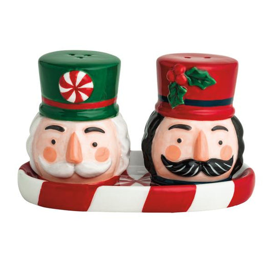 MUD PIE NUTCRACKER SALT AND PEPPER SET