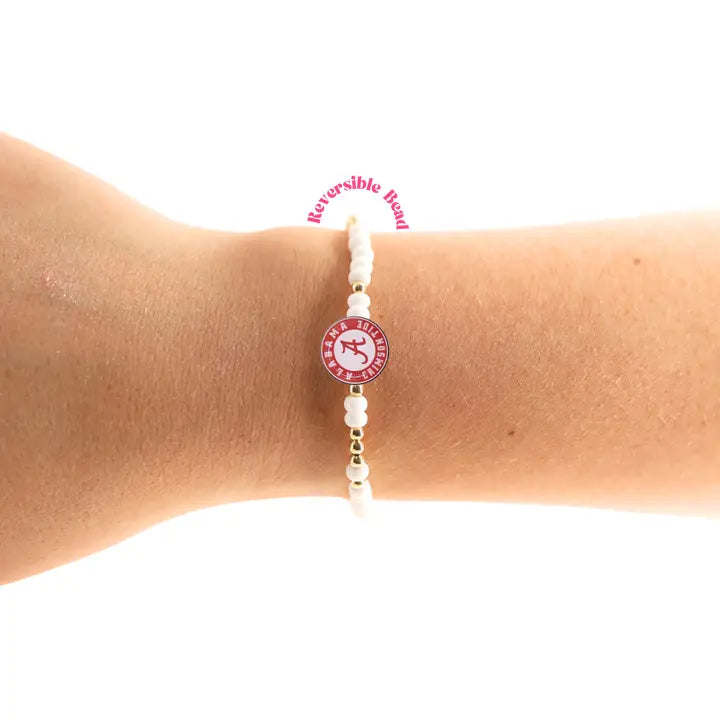 Beaded Blondes Alabama Logo Bracelet