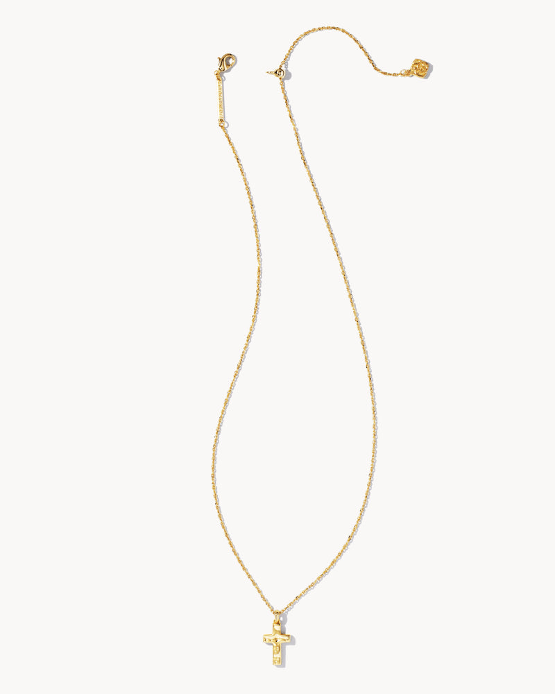 Kendra Scott Cross Pendant Necklace in Gold