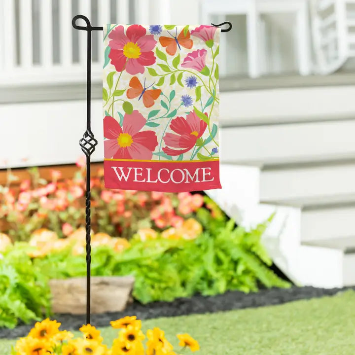 Evergreen Enterprises Wildflower Bunch Suede Garden Flag