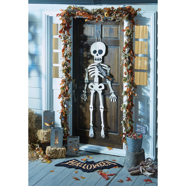 MUD PIE SKELETON HALLOWEEN DOOR HANGER