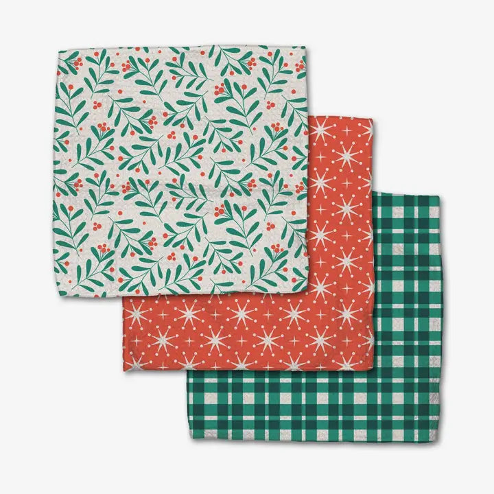 Geometry Merry Berry Dishcloth Set