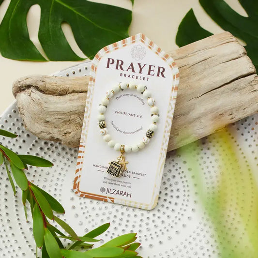 Jilzarah Ivory Palm Prayer Bracelet