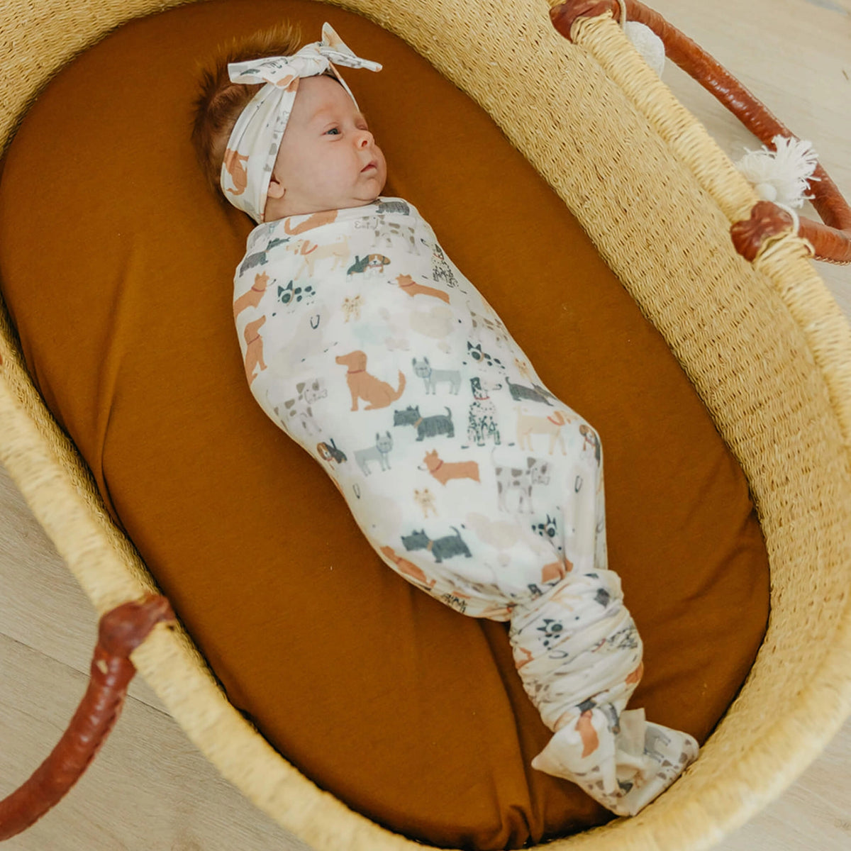 Copper Pearl Knit Swaddle Blanket - Rufus