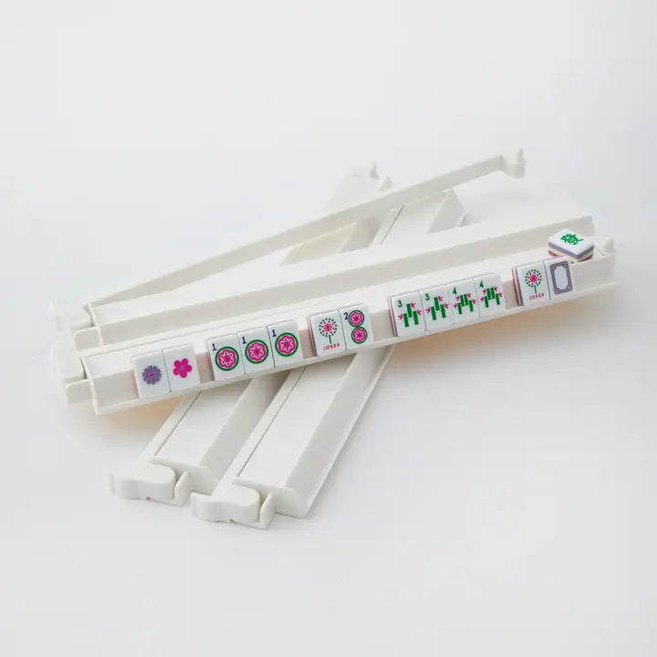Oh My Mahjong White Acrylic Rack and Pusher Set