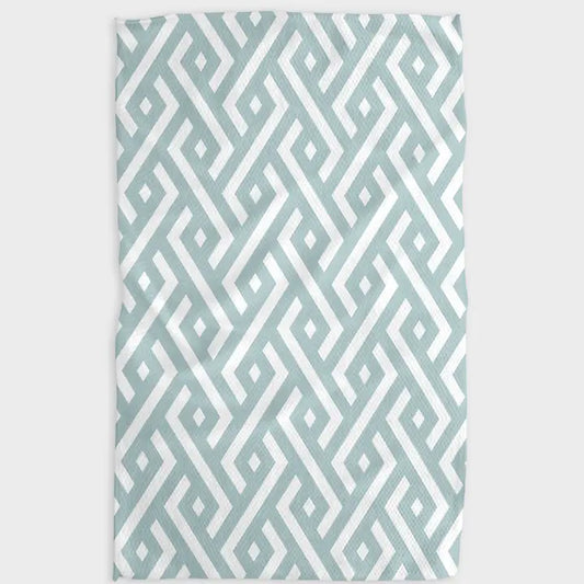 Geometry Water Ways Kitchen Tea Towel