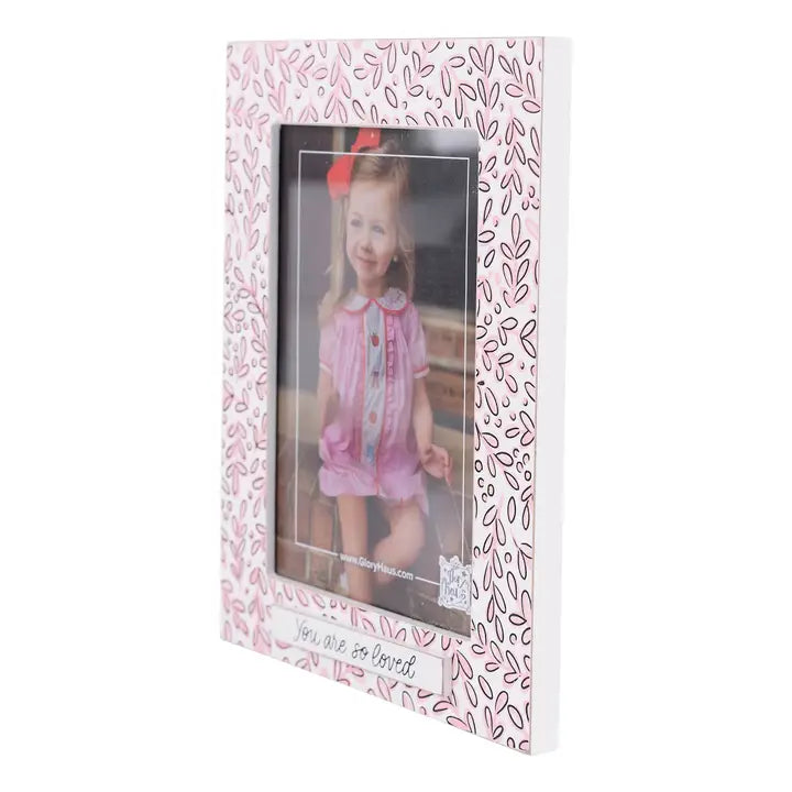 Glory Haus You Are Loved Pink White Frame