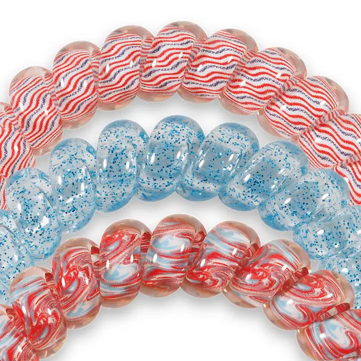 Teleties Spiral Hair Coils | Large | Freedom To Sparkle Hair Ties
