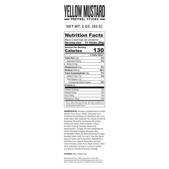 Pop Daddy – Yellow Mustard Seasoned Pretzels 3.0oz