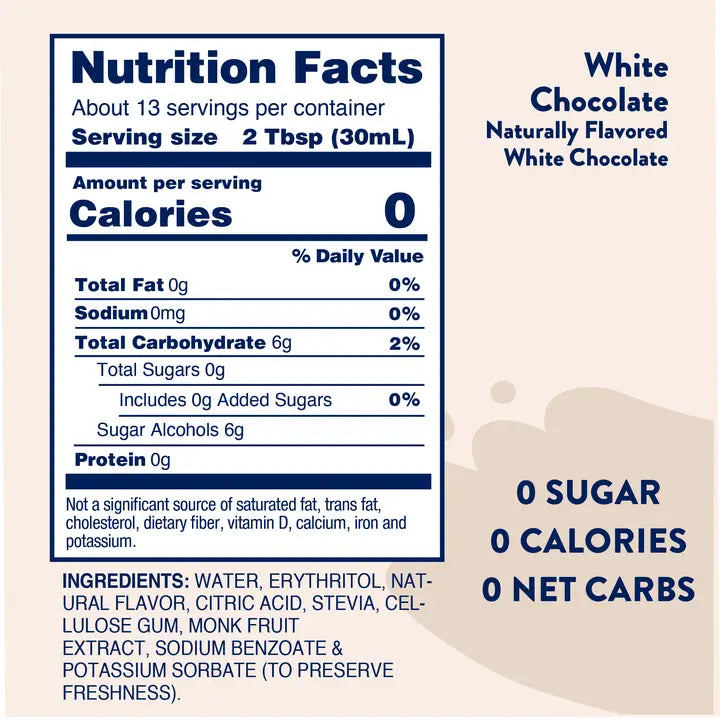 Jordan's Skinny Mixes Naturally Sweetened White Chocolate Syrup