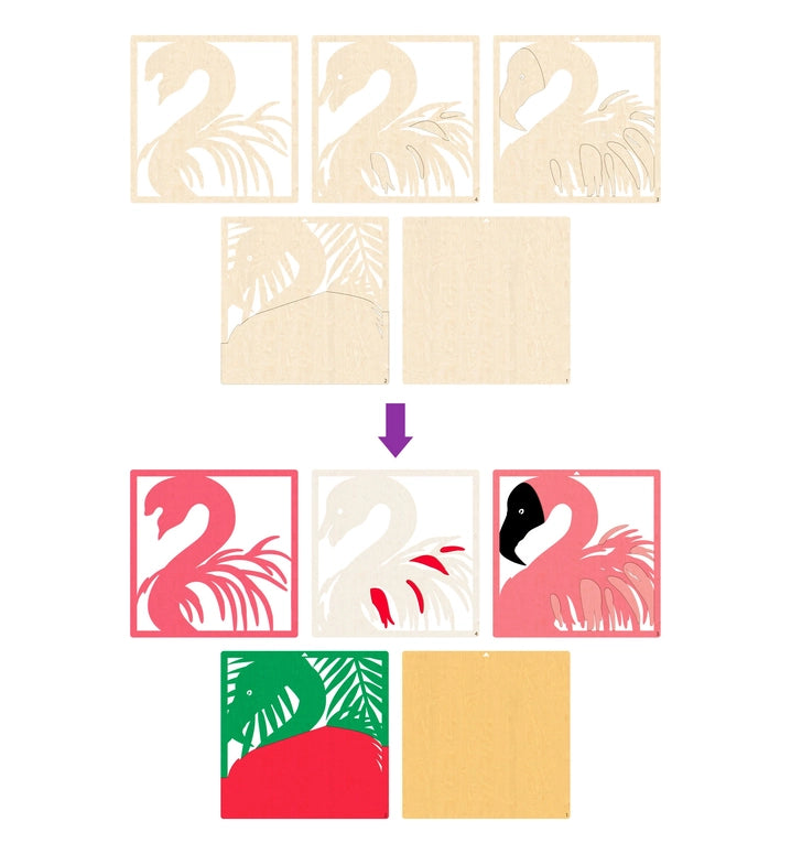Splat Planet Wooden Flamingo Art Craft Kit