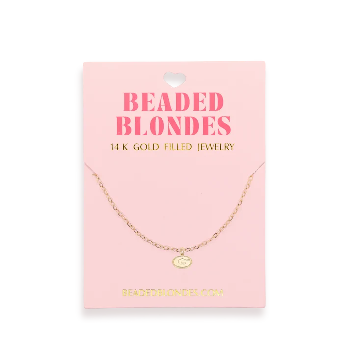 Beaded Blondes Georgia Logo Charm Necklace