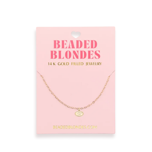 Beaded Blondes Georgia Logo Charm Necklace