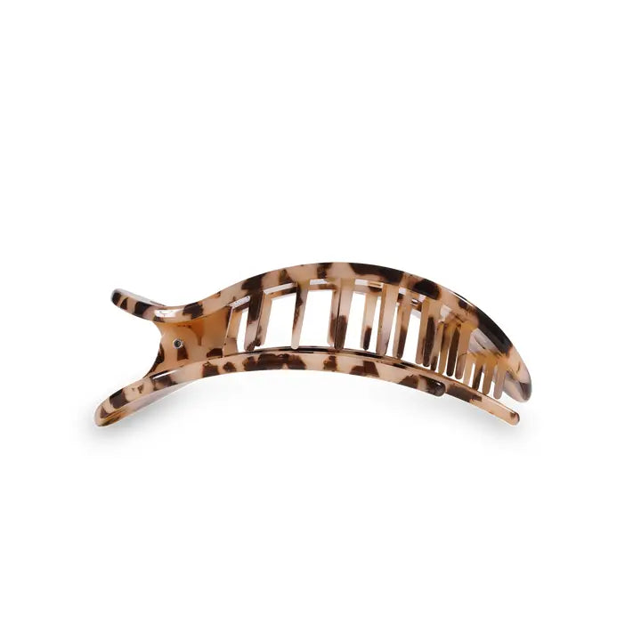 Teleties Round Flat Hair Clip | Medium | Blonde Tortoise