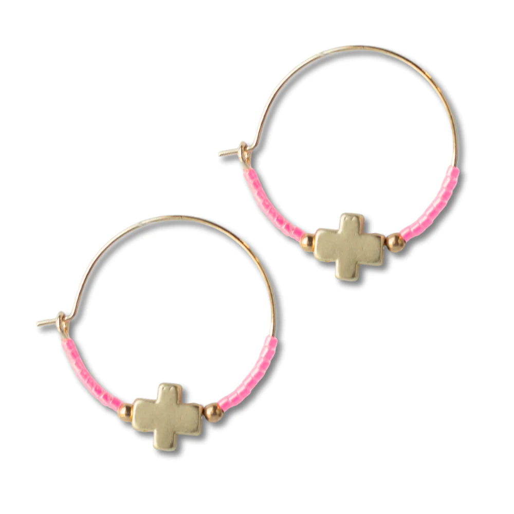 Lenny & Eva Faithful Earrings-Hot Pink