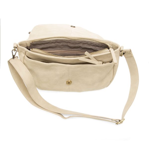 Joy Susan Selma Saddle Crossbody Bag-Linen