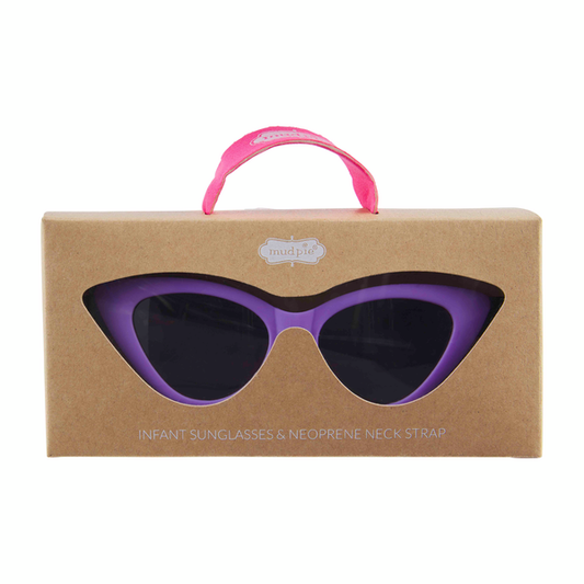 MUD PIE CATEYE GIRL TODDLER SUNGLASSES-Purple